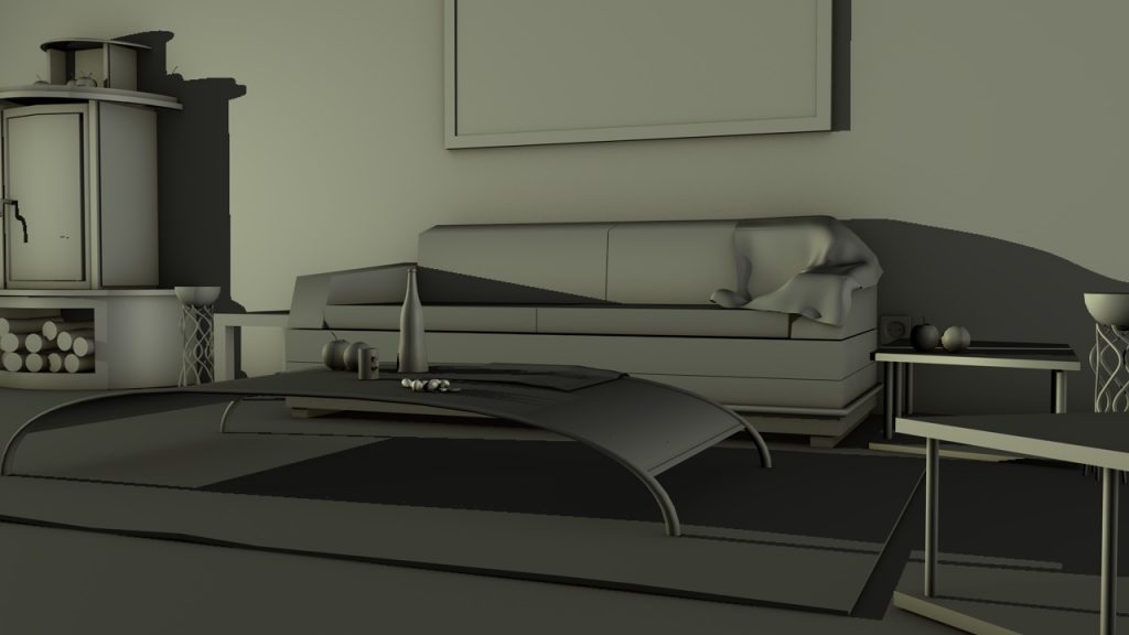 3D modeling living room
